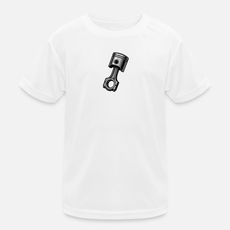 Monochromer Industriekolben Kinder Funktions-T-Shirt