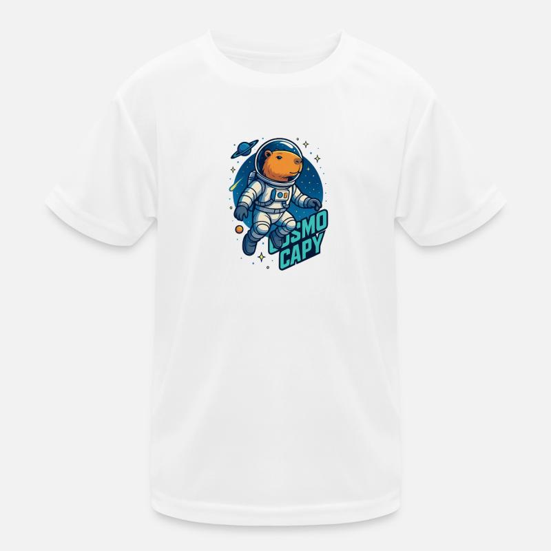Cosmo Capy – Space Capybara Shirt 🚀 Kinder Funktions-T-Shirt