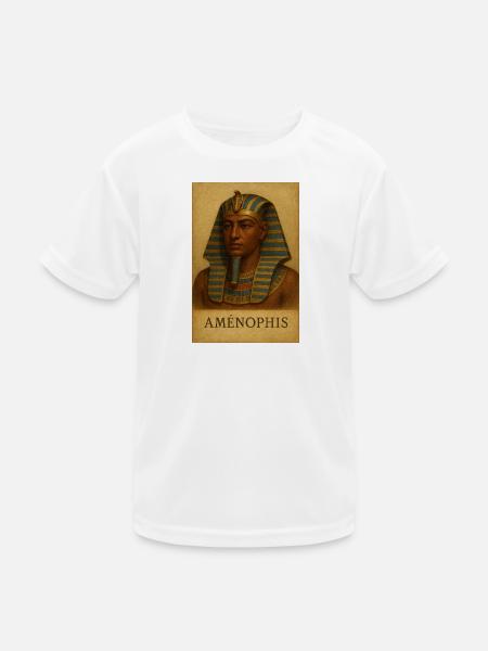 Ägyptisches Amenophis-Erbe - Kinder Funktions-T-Shirt - Weiß - Vorne