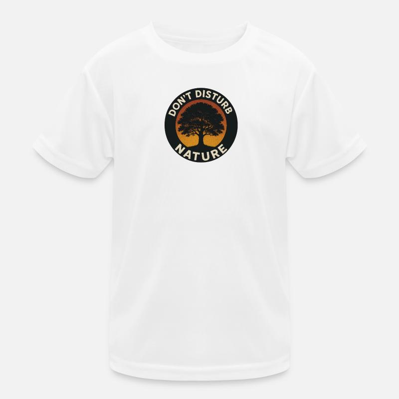 Don’t Disturb Nature – Tree Circle - Kinder Funktions-T-Shirt - Weiß
