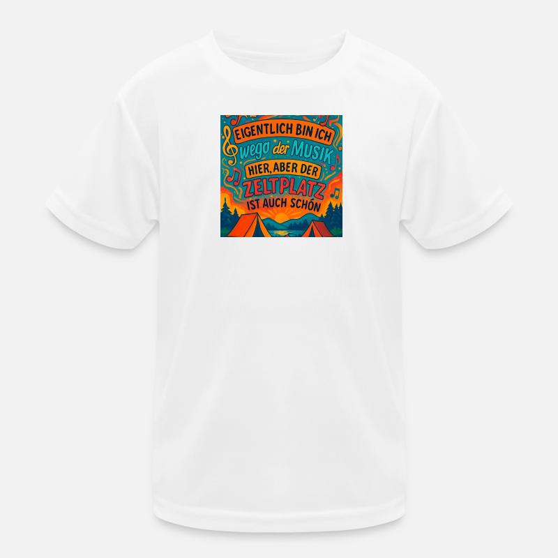 Zeltplatz Melodie der Auszeit Kinder Funktions-T-Shirt