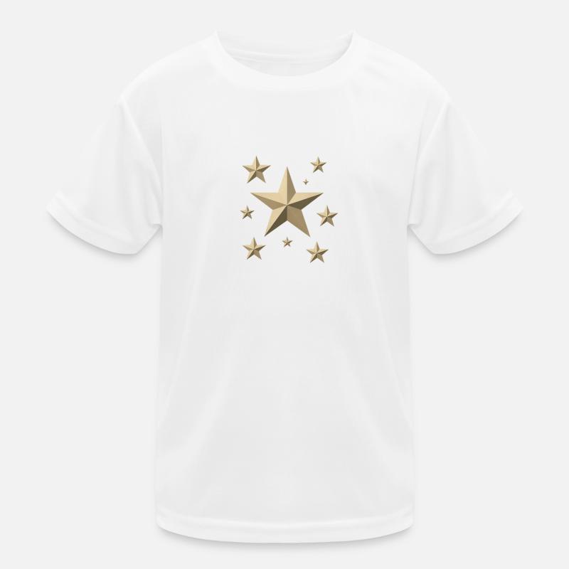 Golden Stars Galaxy Kids Functional T-Shirt