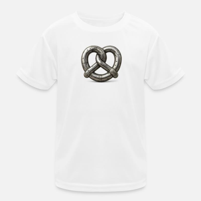 Bretzel métallique entrelacé riveté en tôle T-shirt sport Enfant