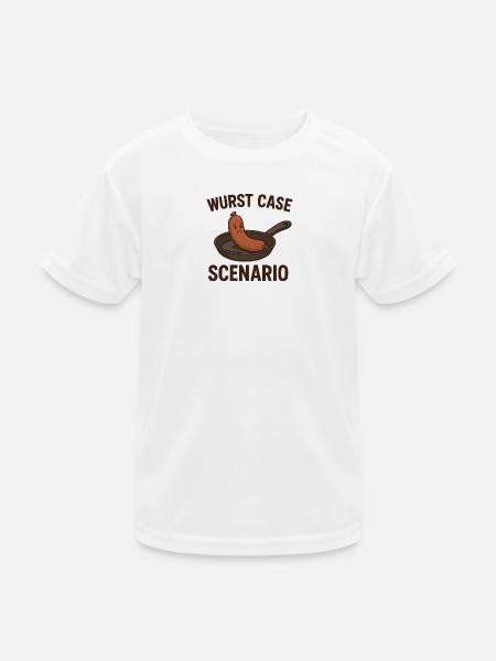 Sausage Case Scenario - Kids Functional T-Shirt - white