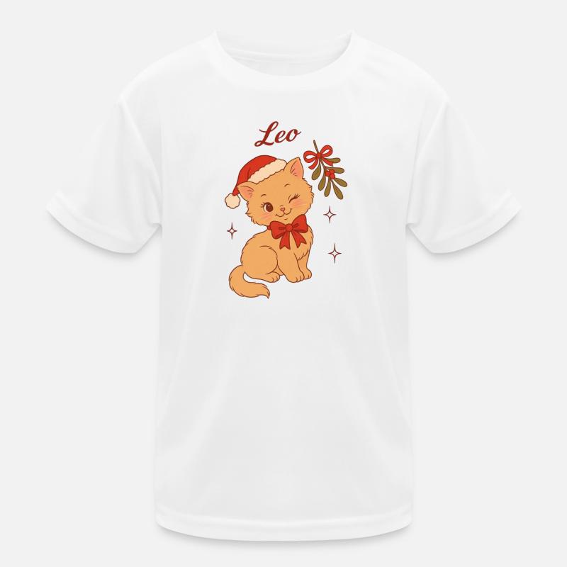 Leo, chaton de Noël T-shirt sport Enfant