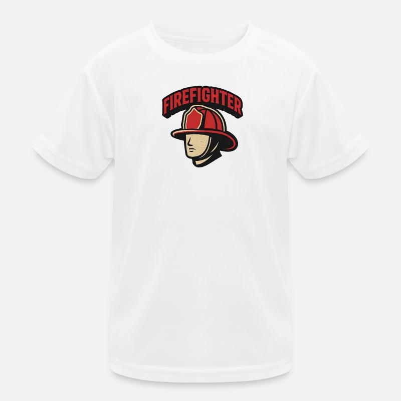 Feuerwehrheld Retro Kinder Funktions-T-Shirt