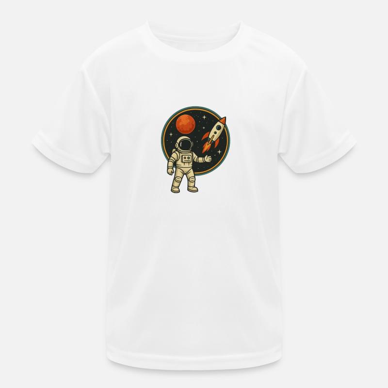 Astronaut in space - Kids Functional T-Shirt - white