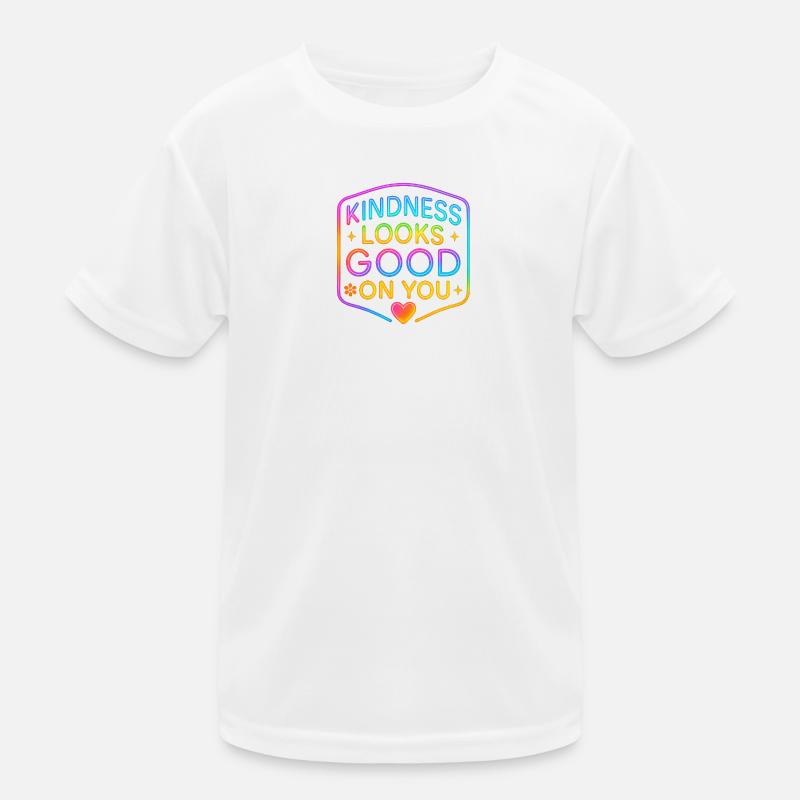 Kindness Neon steht dir gut Kinder Funktions-T-Shirt