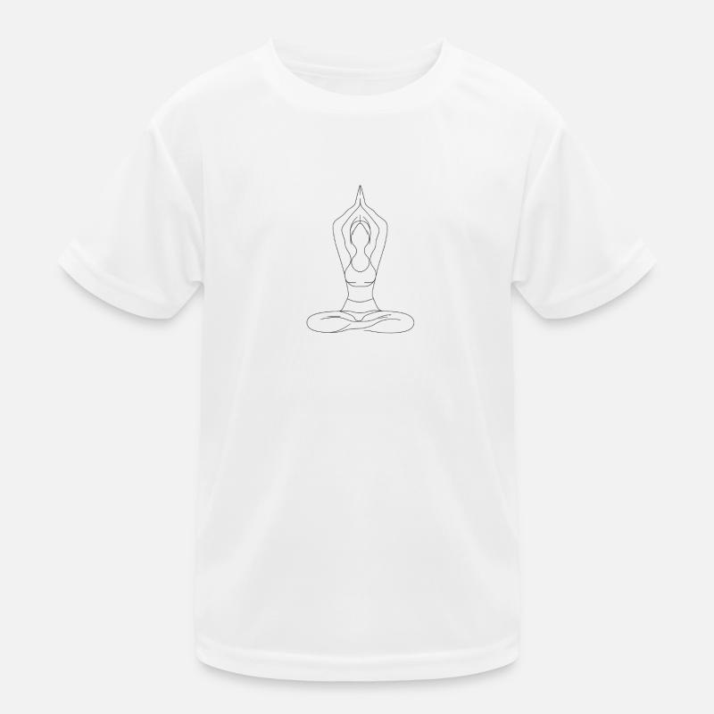 Silhouette zen de la posture de yoga T-shirt sport Enfant