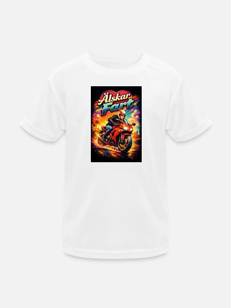 Liebe Geschwindigkeit - Kinder Funktions-T-Shirt - Weiß - Vorne