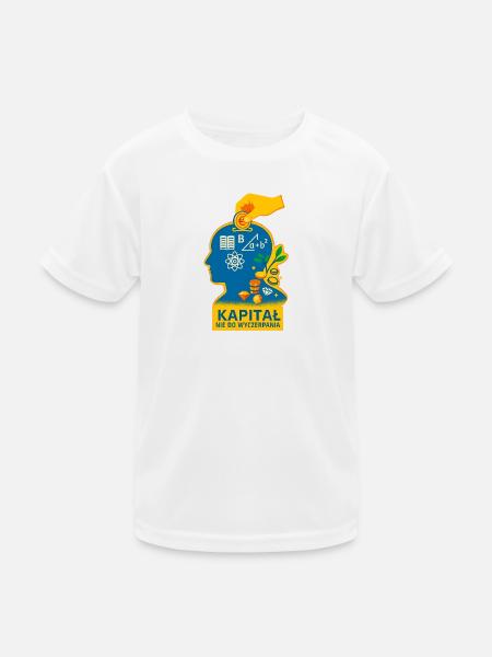 UNERSCHÖPFLICHES KAPITAL - Kinder Funktions-T-Shirt - Weiß - Vorne