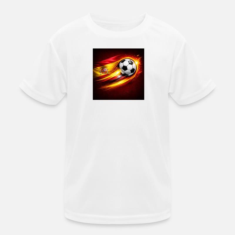 Spanien Fußball Feuerspur Kinder Funktions-T-Shirt