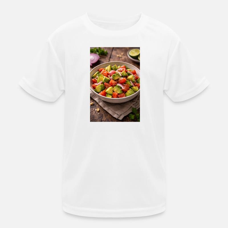 Avocado Tomato Salad Kids Functional T-Shirt