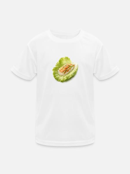 Lettuce Sushi Wrap - Kids Functional T-Shirt - white - Front