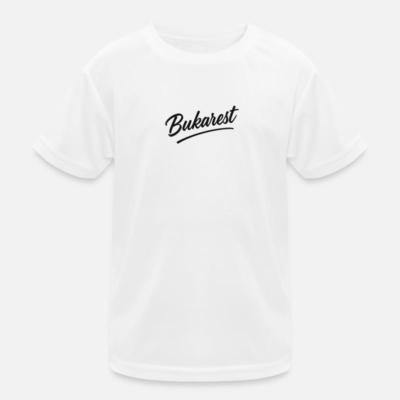 Bukarest Script Vintage Logo Kinder Funktions-T-Shirt