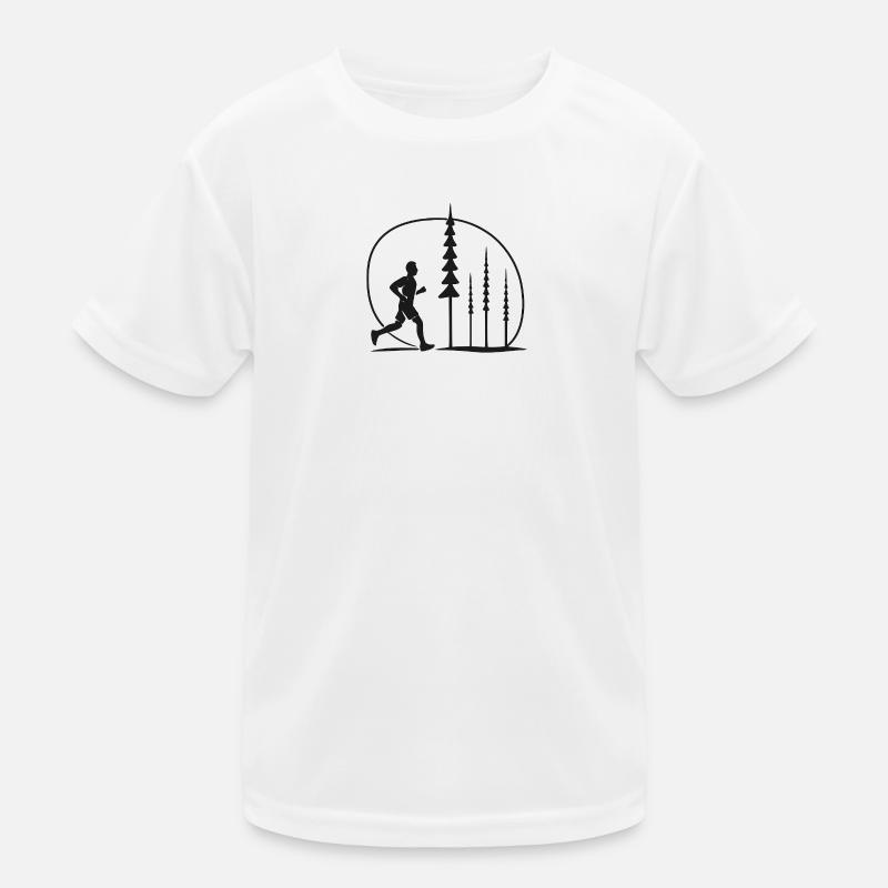 Läufer im Waldkreis Schweiz geschenkidee Kinder Funktions-T-Shirt