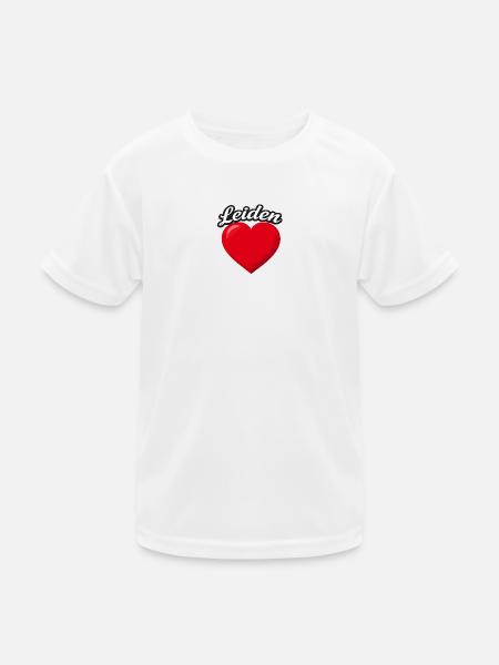 Herzentwurf von Leiden - Kinder Funktions-T-Shirt - Weiß - Vorne