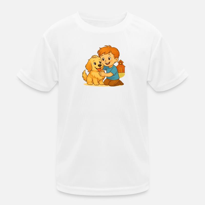 Fluffy und der glückliche Freund – Emotionale Bindung Kinder Funktions-T-Shirt