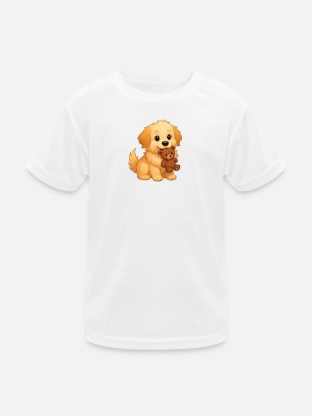 Fluffy retrouve un jouet perdu - T-shirt sport Enfant - blanc - Devant