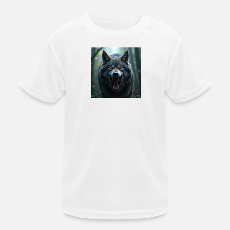 Aggressive wolf Kids Functional T-Shirt