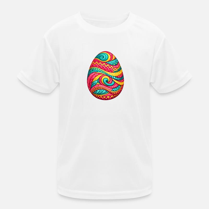 Œuf de Pâques en spirale coloré T-shirt sport Enfant
