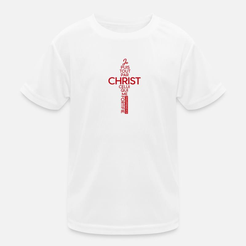  Foi et force en Christ T-shirt sport Enfant