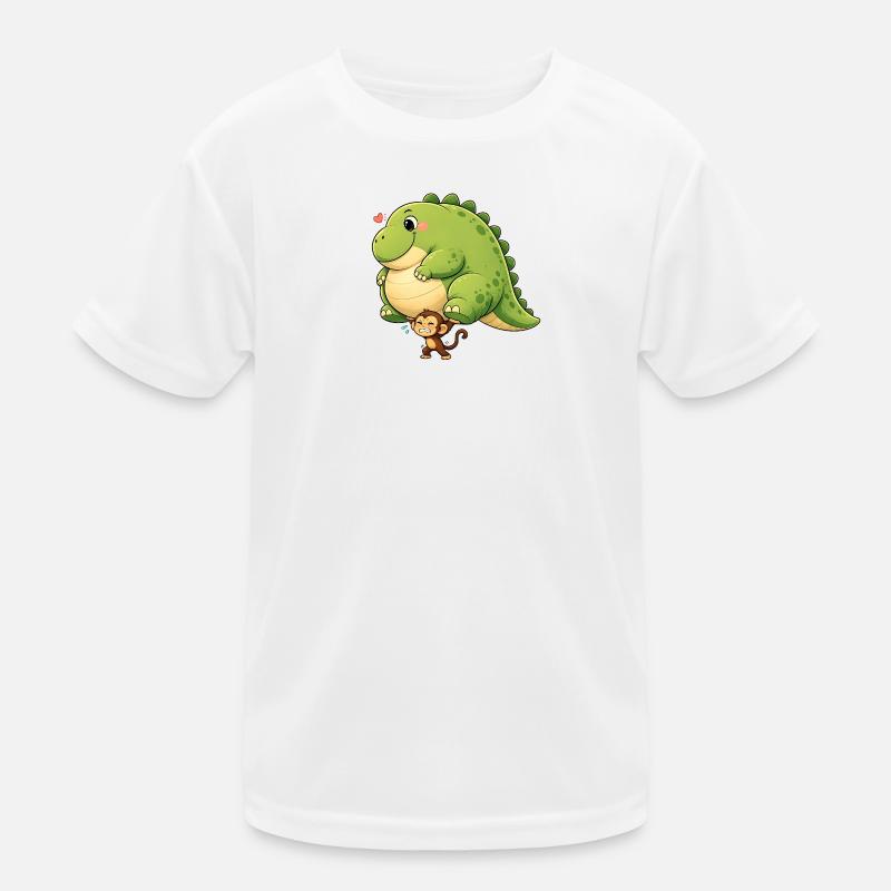 Affe trägt Dinosaurier  Kinder Funktions-T-Shirt