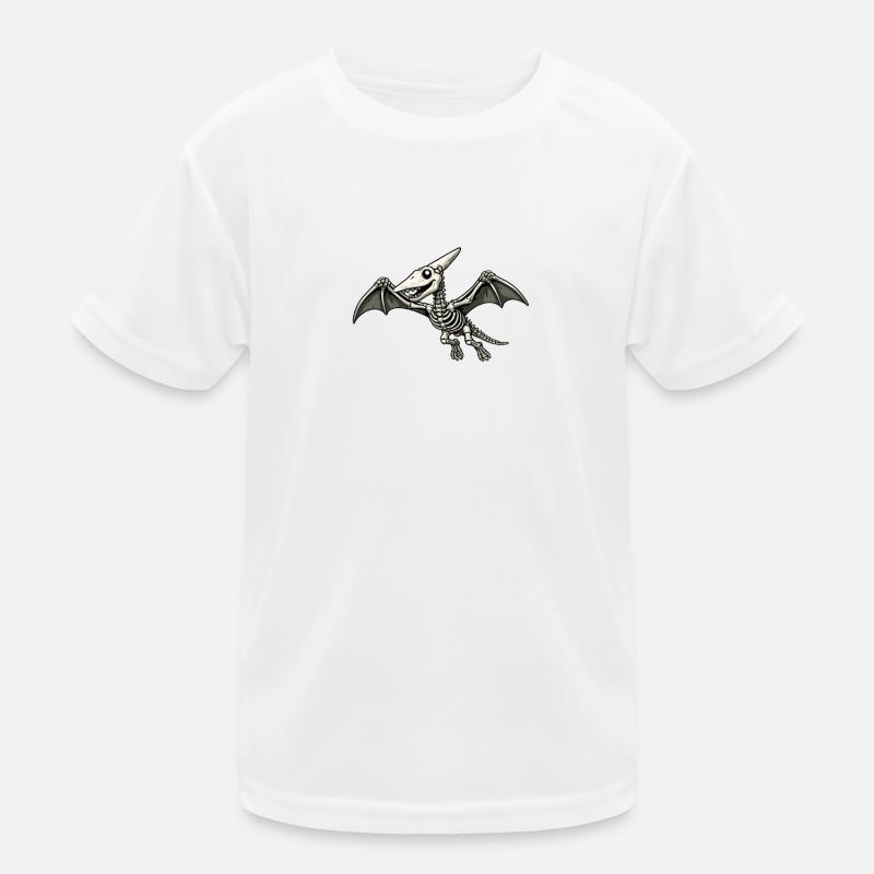 Flugsaurier Skelett - Kinder Funktions-T-Shirt - Weiß
