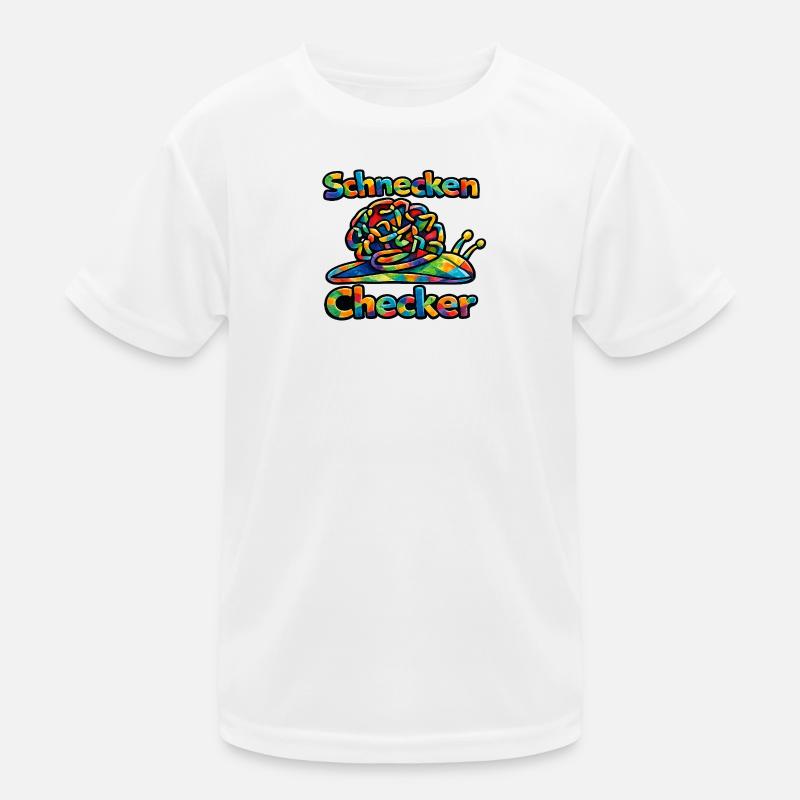 Schnecken Checker Regenbogen Kinder Funktions-T-Shirt