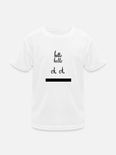 Hello Hello - Kids Functional T-Shirt - white - Front
