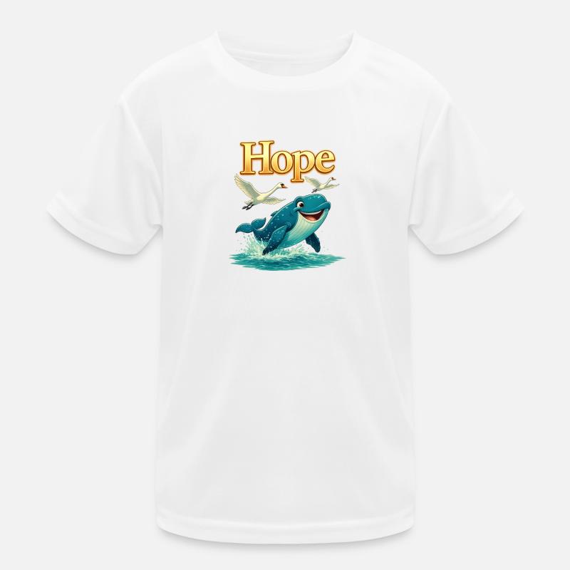Espoir près de la baleine de mer T-shirt sport Enfant