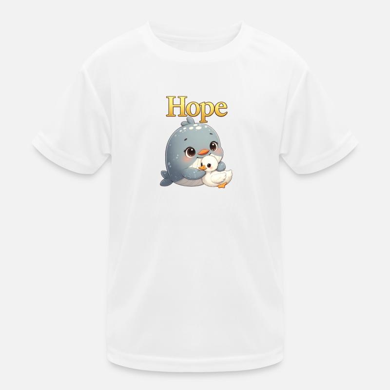 Hope cuddles: Whale and chick Kids Functional T-Shirt