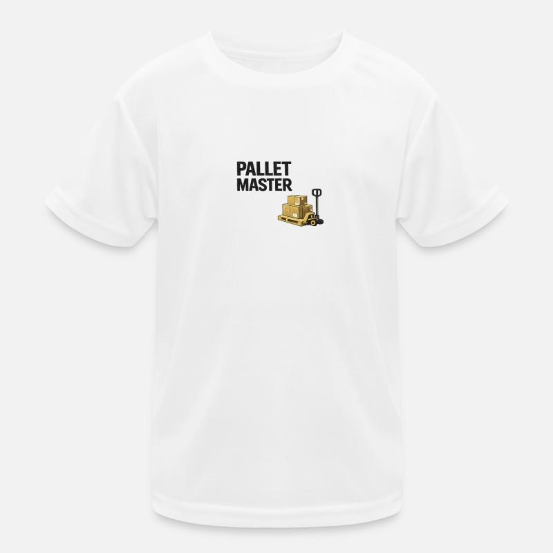 Maître palette : Élévateur d’entrepôt - T-shirt sport Enfant - blanc