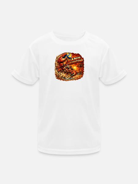 Sand Predator attack  - Kinder Funktions-T-Shirt - Weiß - Vorne