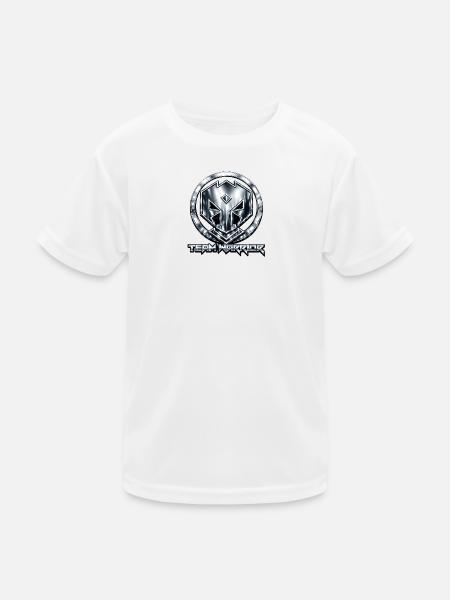 Team Warrior Metal Emblem - Kids Functional T-Shirt - white - Front