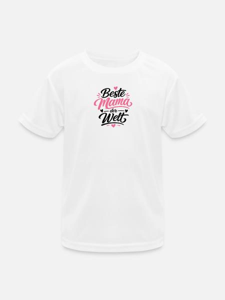 Beste Mama der Welt - Kinder Funktions-T-Shirt - Weiß - Vorne