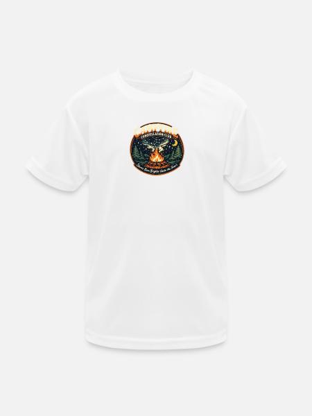 Lagerfeuer-Sternenclub - Kinder Funktions-T-Shirt - Weiß - Vorne