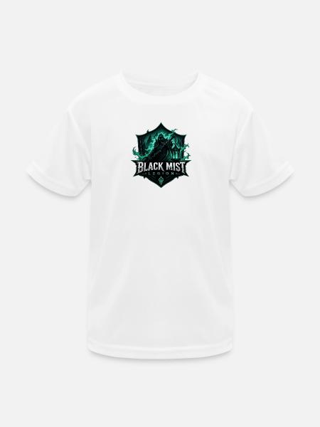 Black Mist Legion Logo Transparent - Kids Functional T-Shirt - white - Front