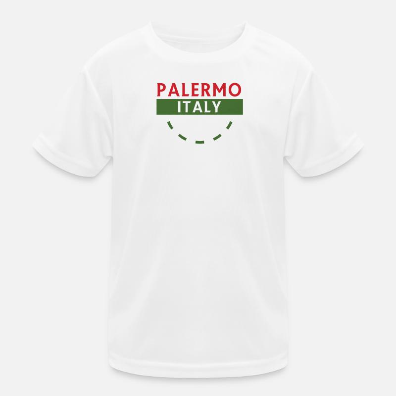 Palerme, Italie, emblème avec courbe verte T-shirt sport Enfant