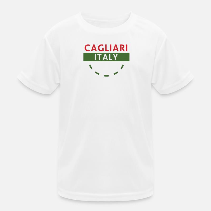 Cagliari Italie Emblème Graphisme T-shirt sport Enfant