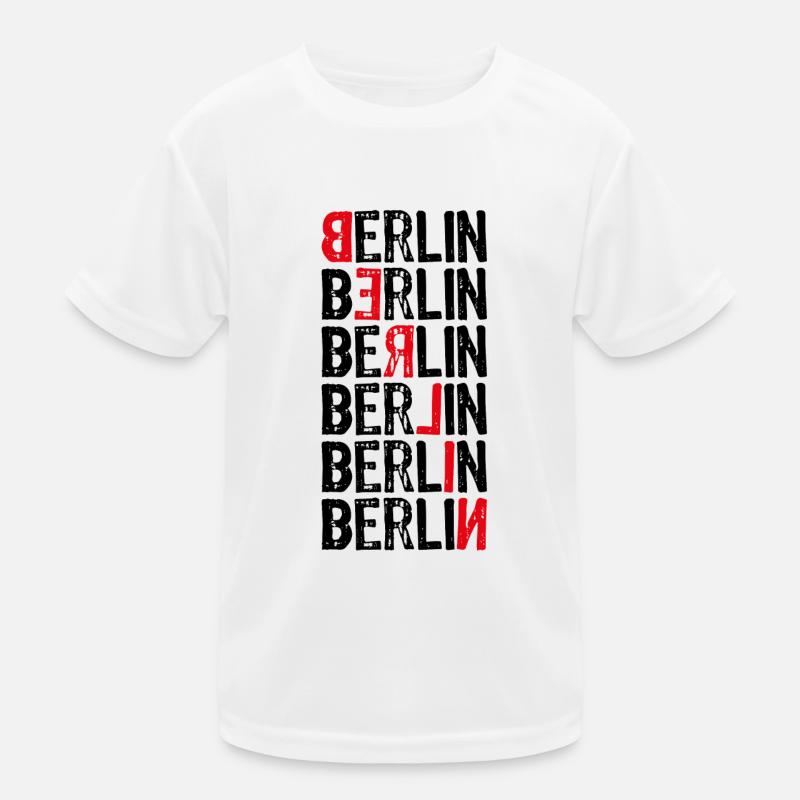 Berlin - Kinder Funktions-T-Shirt - Weiß