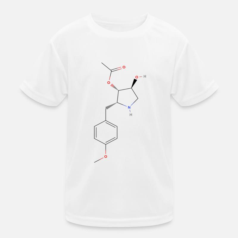 Molécule d’anisomycine - Formule structurale colorée T-shirt sport Enfant