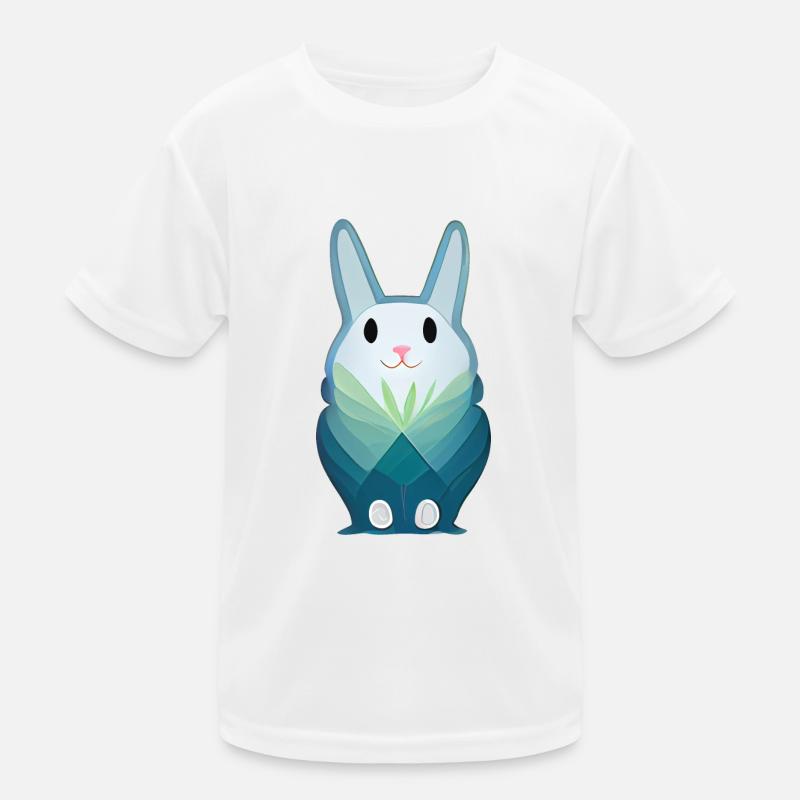 Lama Comic - Kinder Funktions-T-Shirt - Weiß