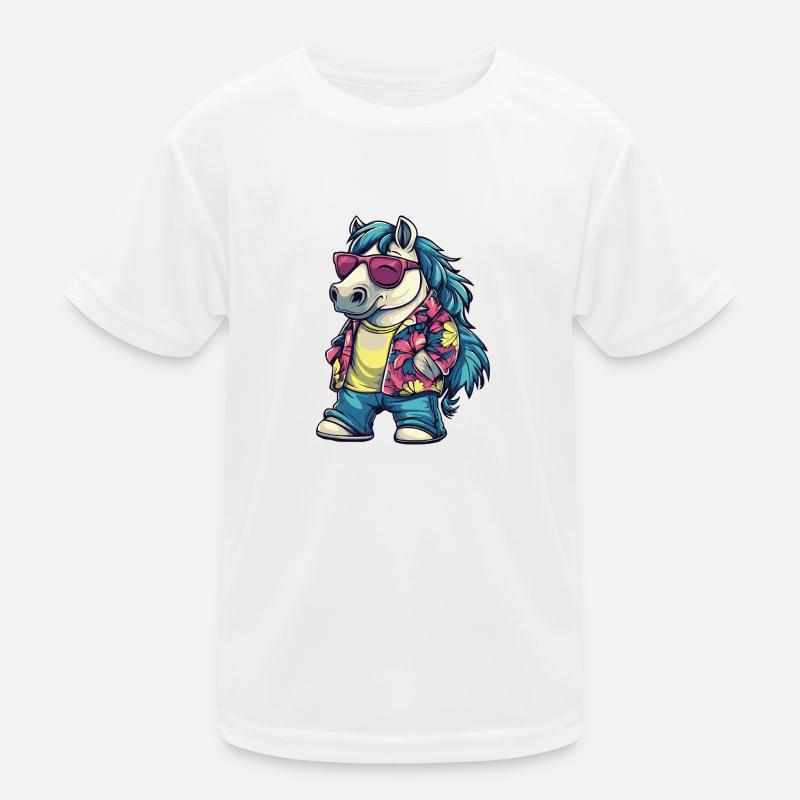 Vacances de bande dessinée de cheval T-shirt sport Enfant
