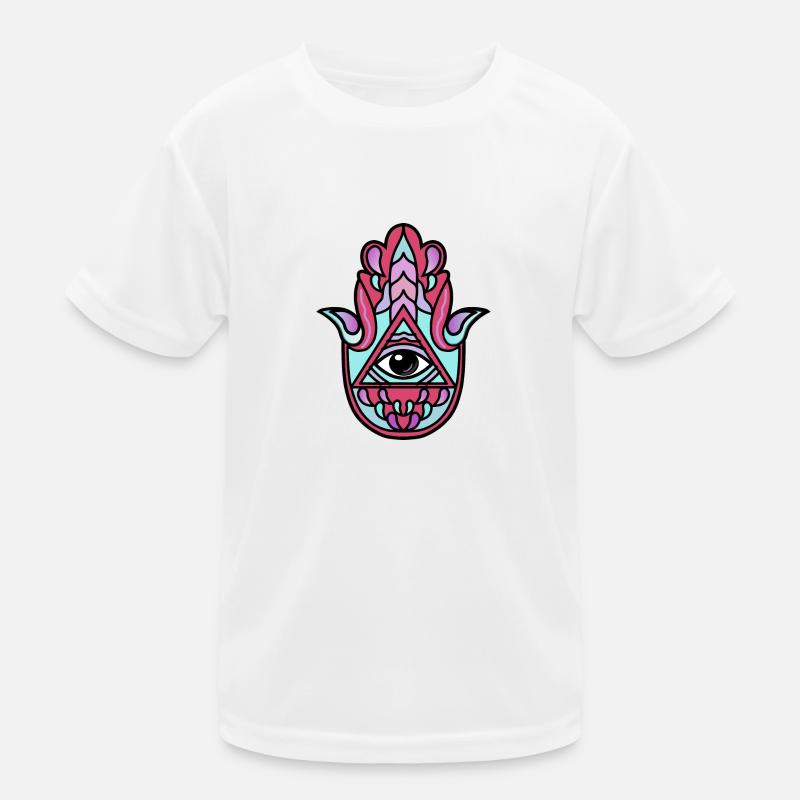 Hamsa Hand Geschenk Idee Kinder Funktions-T-Shirt