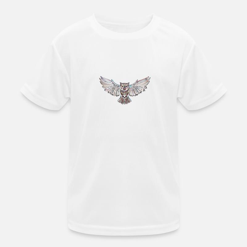 Fliegende Eule Kinder Funktions-T-Shirt