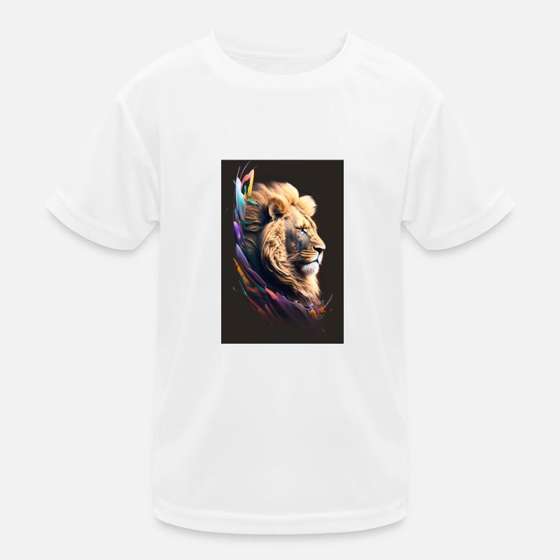 neon löwe Kinder Funktions-T-Shirt