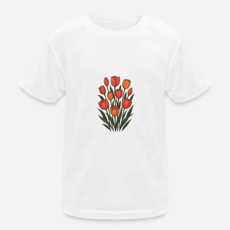 Tulpen Kinder Funktions-T-Shirt