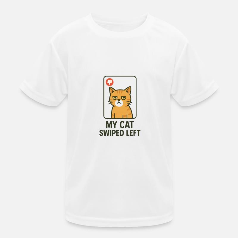 My Cat Has Left Swiped Dating App Kids Functional T-Shirt