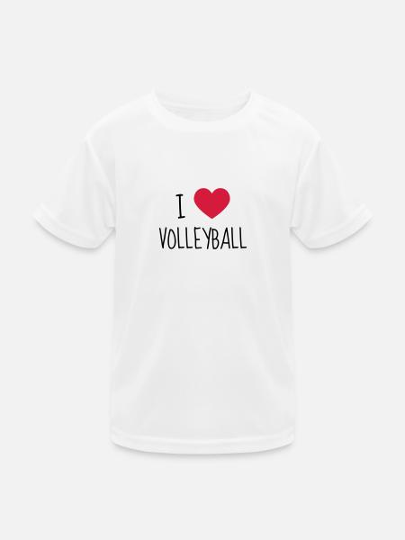Volleyball - Volley Ball - Volley-Ball - Sport - Kids Functional T-Shirt - white - Front